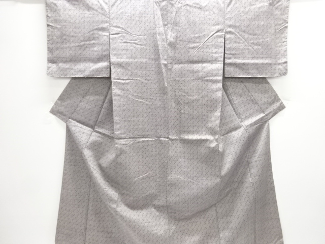 アンティーク　抽象模様織り出し手織り紬着物